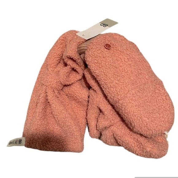 BP Fuzzy Fleece Headband and Mittens Set Blush NWT - Picture 1 of 5